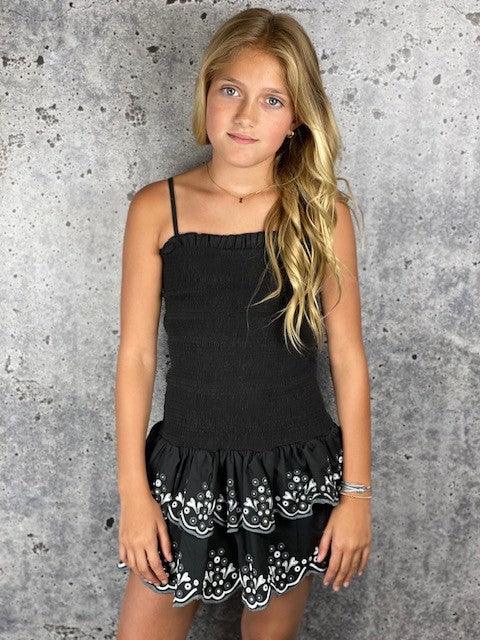 IS Black Smocked Dress - IF SO 