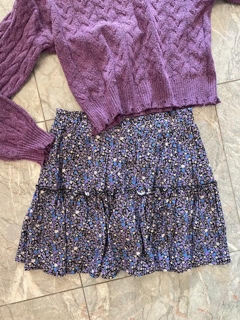 DH Purple Floral Skirt - IF SO 