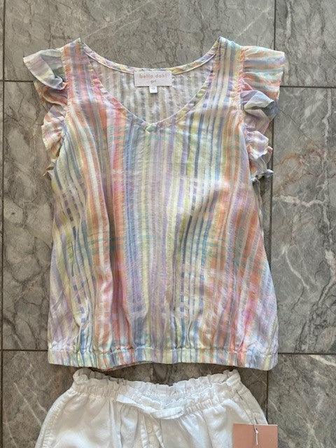 BD Pastel Stripe Ruffle Top - IF SO 