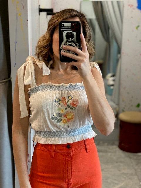 CH White Embroidered Top - IF SO 