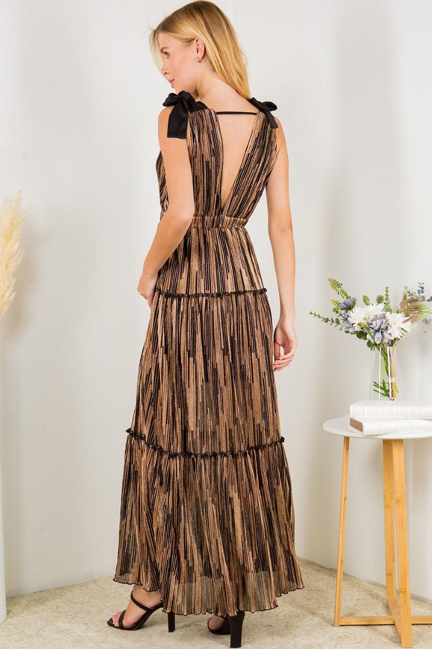 FA Black/Gold Maxi Dress - IF SO 