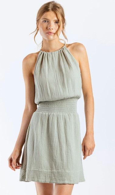 SU Sage Gauze Dress - IF SO 