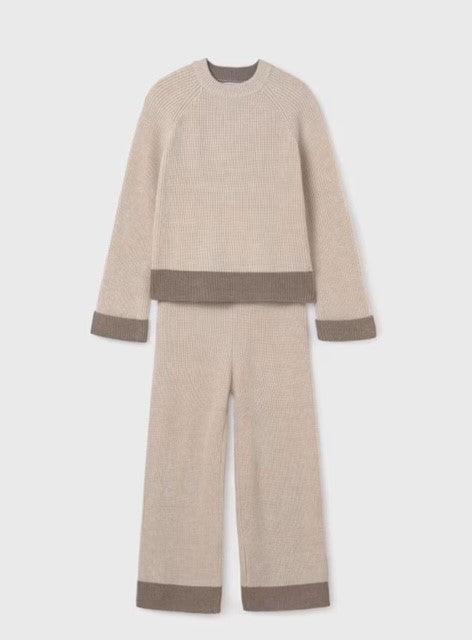 MAY Beige Knit Pant Set - IF SO 