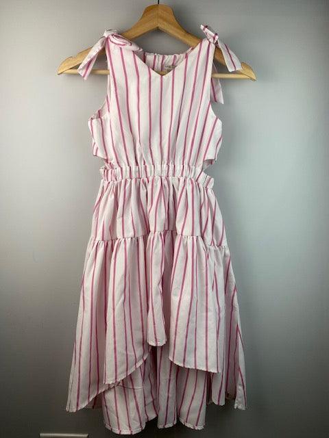 HB Pink Stripe High Low Dress - IF SO 