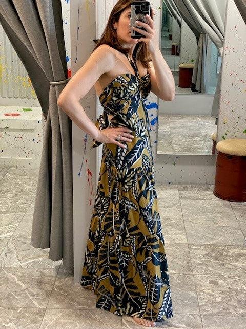 KG Mustard Print Maxi Dress - IF SO 