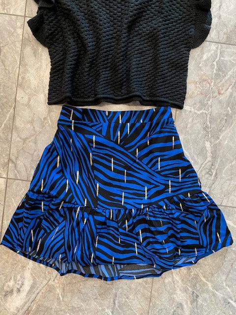 OS Blue Print Skirt - IF SO 