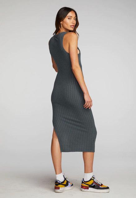 CH Grey Ribbed Midi Dress - IF SO 