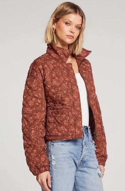 SL Rust Floral print Jacket - IF SO 