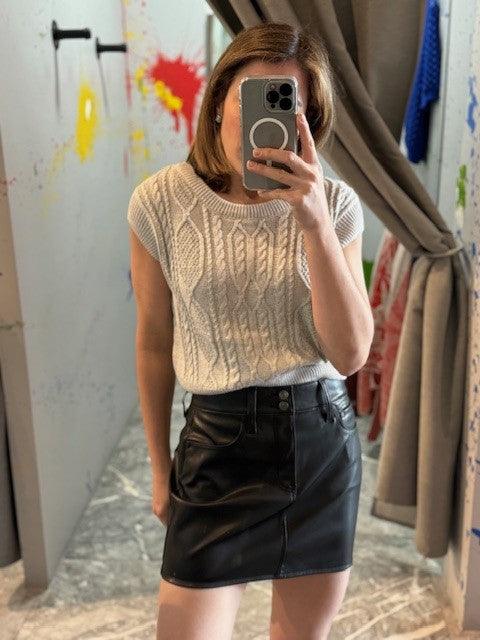 DA Cinematic Faux Leather Mini Skirt - IF SO 