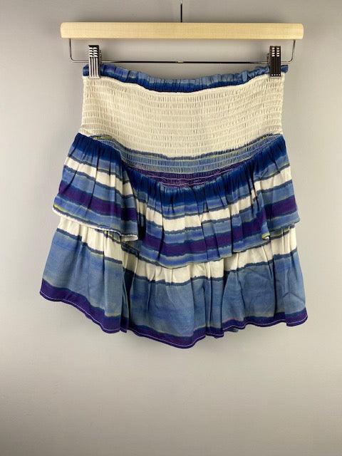 CH Blue Stripe Ruffle Skirt - IF SO 