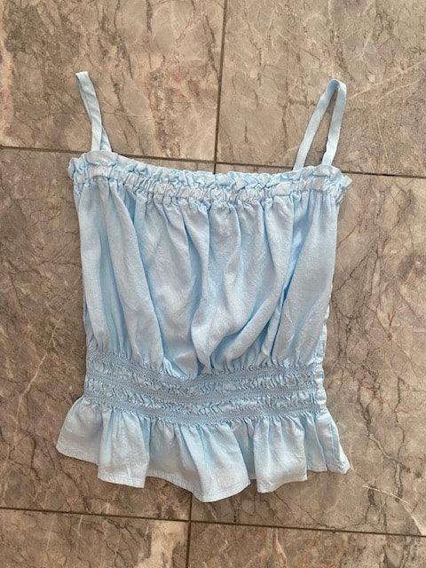 BD Baby Blue Smocked Waist Top - IF SO 