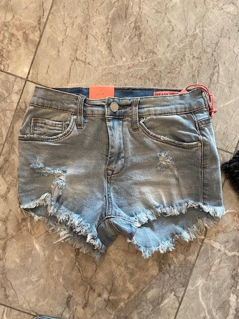 BL Kids Light Wash Distressed Denim Short - IF SO 