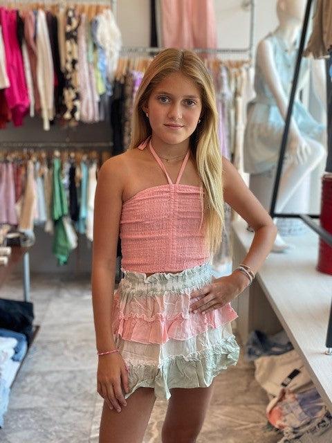 VH Pink/Green Ruffle Skirt - IF SO 