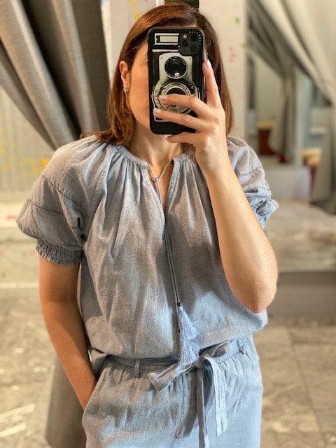 SU Blue Chambray Top - IF SO 