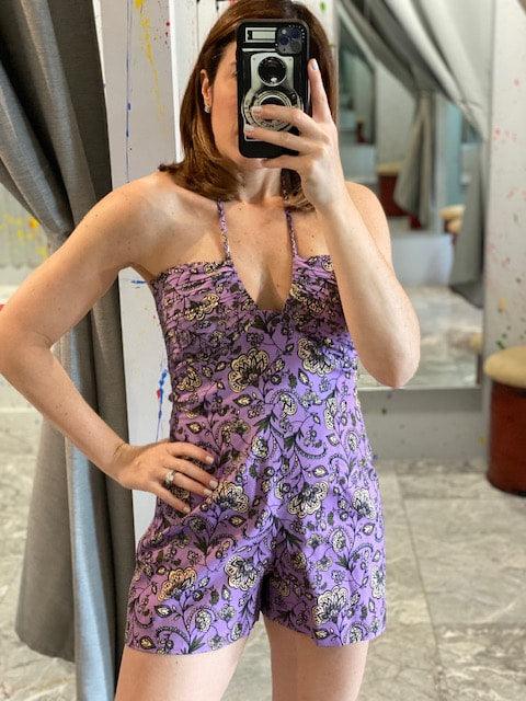 KG Purple Print Romper - IF SO 