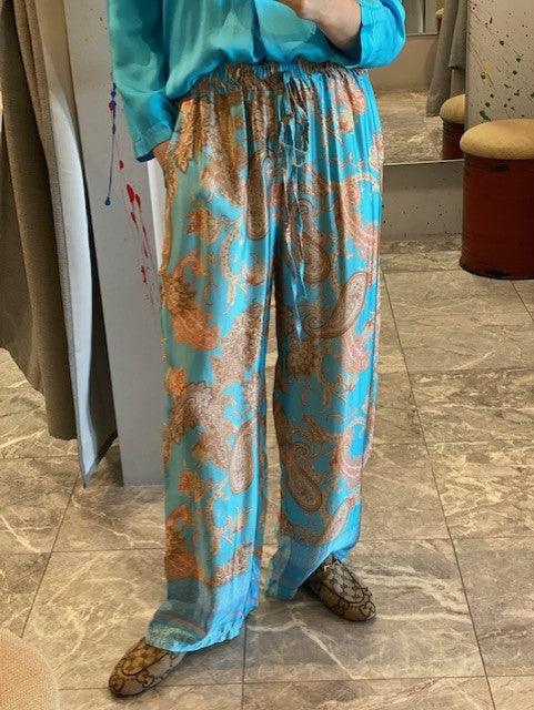 AS Turquoise Paisley Pant - IF SO 