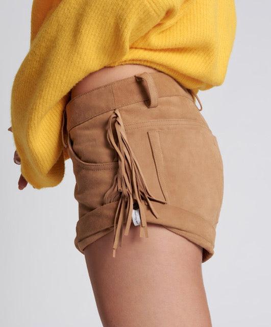 OT Fringed Tan Bandit Short - IF SO 