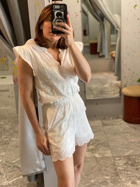 TA White Eyelet Romper - IF SO 