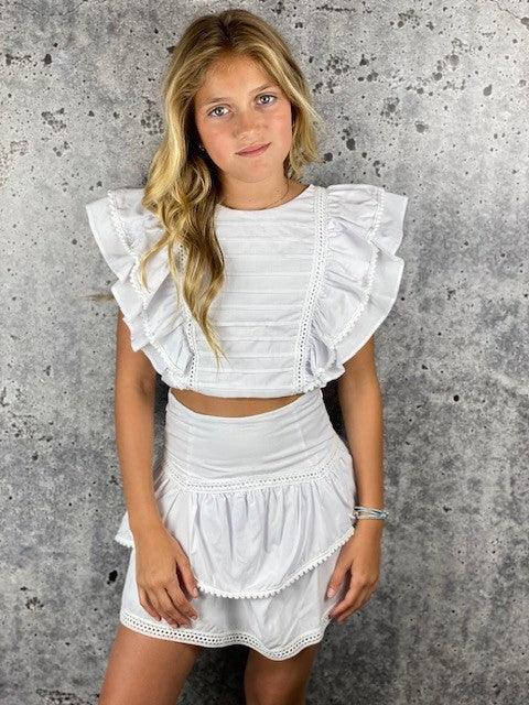 IS White Pom Pom Top - IF SO 