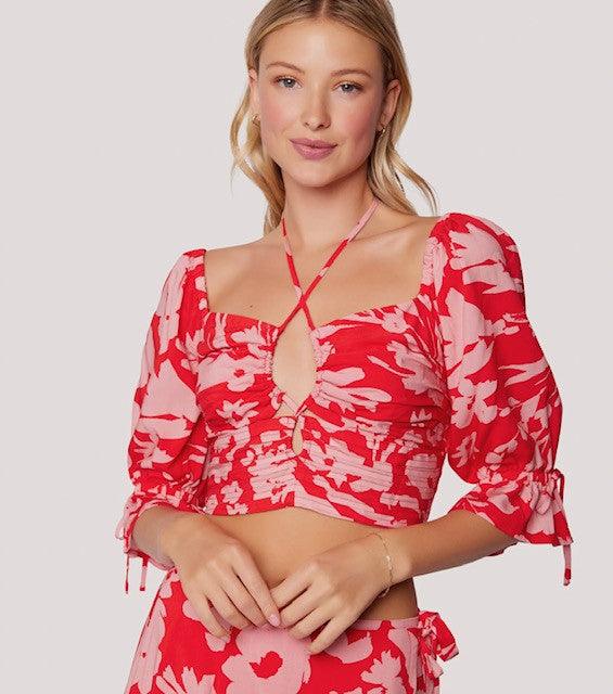 LW Pink/Red Floral Top - IF SO 