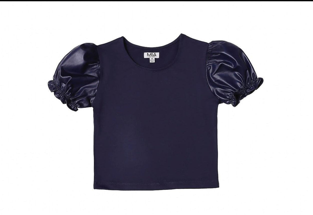 MI Blue Puff Sleeve Top - IF SO 