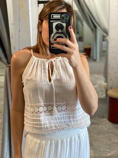 SU White Lace Tank Top - IF SO 