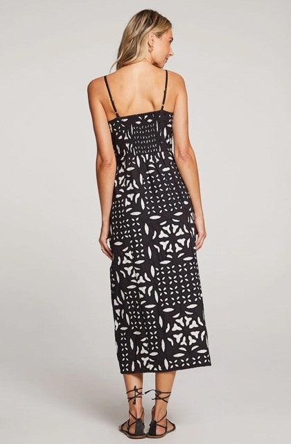 SL Black Geo Print Midi Dress - IF SO 