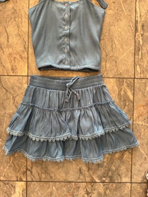 FBZ Denim Ruffle Skirt - IF SO 